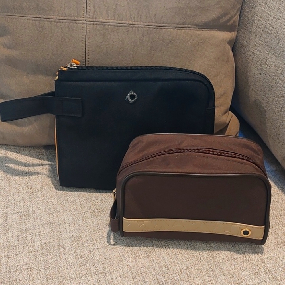 BVLGARI Emirates toiletry bag/Cosmetic Pouch-Lot Of 2-Gently Used-bags Only